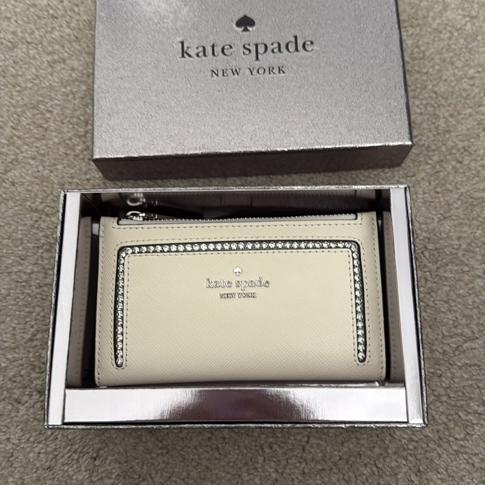 NWT Kate Spade Madison faux crystal wallet
